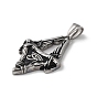304 Stainless Steel Pendants, Wing with Eye of Horus Charms