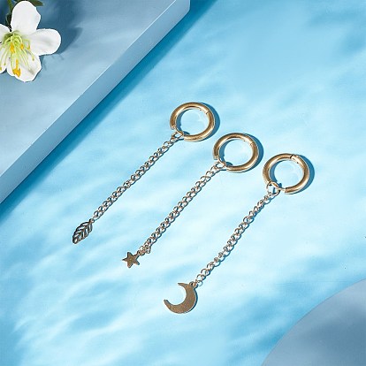 Iron Chain Extender, with Curb Chain Extension, Cadmium Free & Lead Free, for Anklet Jewelry, 45~55x3.5mm