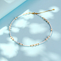 Imitation Pearl & Stainless Steel Round Beaded Necklace for Women