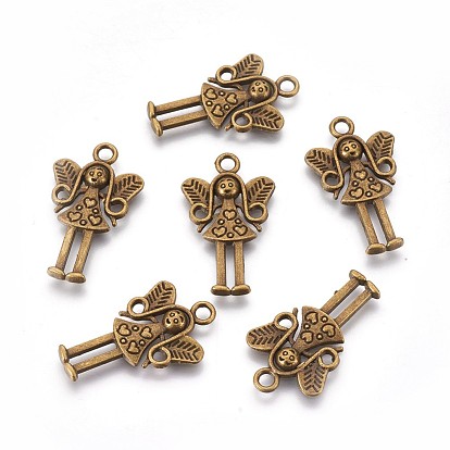 Tibetan Style Alloy Fairy Large Pendants, Cadmium Free & Lead Free