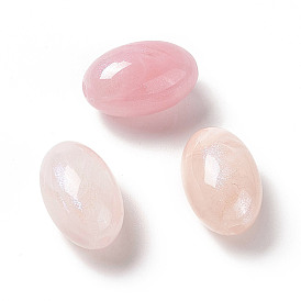 Opaque Acrylic Beads, AB Color, Oval