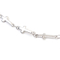 Stainless Steel Link Necklaces, with Lobster Claw Clasps, Cross