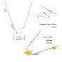 SHEGRACE 925 Sterling Silver Pendant Necklaces, with Epoxy Resin and Cubic Zirconia, Star