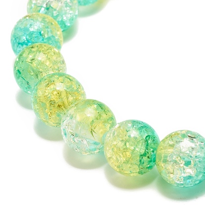 10MM Candy Color Acrylic Round Beaded Stretch Bracelet for Women