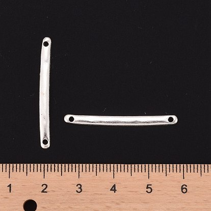 Tibetan Style Bar Links/Connectors, for Jewelry Design, Cadmium Free & Lead Free, Rectangle, 3x33x1mm, Hole: 1mm