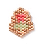 Perles de rocaille japonaises faites à la main, Motif métier, flèches avec rose