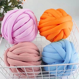Fil de coton, gros fil pour couverture à tricoter à la main, fil géant super doux pour tricoter les bras, fil volumineux