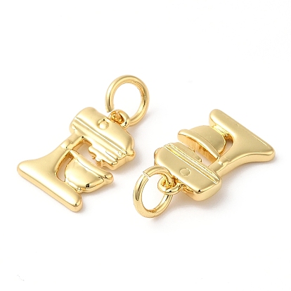 Eco-Friendly Rack Plating Brass Charms, with Jump Ring, Long-Lasting Plated, Lead Free & Cadmium Free, Mixer Charm
