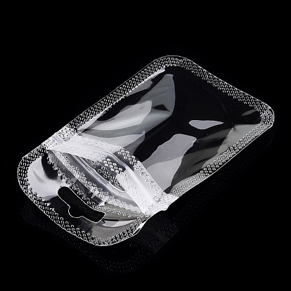 Bolsas transparentes de plástico con cierre de cremallera, bolsas de embalaje resellables, Rectángulo