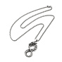 Alloy Dragon Infinity Pandant Necklace with Box Chains, Gothic Jewelry for Men Women