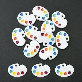 Opaque Resin Pendants, Drawing Board Shaped Charms