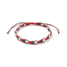 Bracelet cordon tressé en nylon, bracelet réglable pour femme