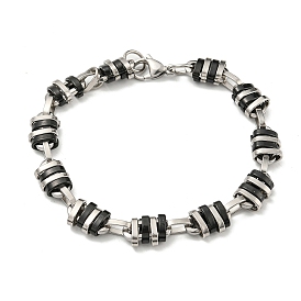 Two Tone 304 Stainless Steel Oval Link Chain Bracelet