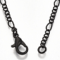 Brass Coated Iron Curb Chain Necklace Making, with Lobster Claw Clasps