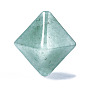 Perles naturelles en aventurine verte, pas de trous / non percés, style chakra, pour création de fil enroulé pendentif , 3 forme d, rond & cube & triangle & merkaba étoile & bicône & octogone & polygone