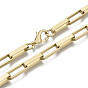 Chaînes vénitiens fer, chaîne de boîte, fabrication de collier de chaînes de câble trombone ovale, avec mousquetons en laiton, non soudée