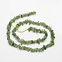 Chips Natural Green Apatite Beads Strands, 3~8x3~12x3~5mm, Hole: 1mm, about 16 inch