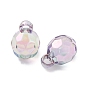 Transparent Acrylic Pendants, Iridescent, AB Color Plated, Ball
