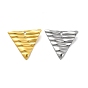 Ion Plating(IP) 201 Stainless Steel Pendants, Triangle Charm