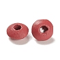 Spray Painted Natural Maple Wood Beads, Flat Round