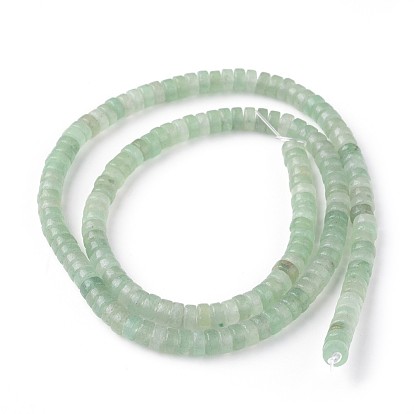 Естественный зеленый авантюрин бисер нитей, Heishi бусы, Плоский круглый / диск