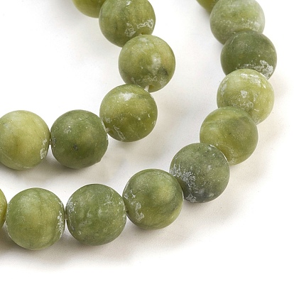 Natural Jade Beads Strands, Round