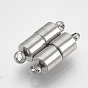 201 Stainless Steel Magnetic Clasps with Loops, Column