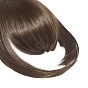 Зажим для волос в женской чёлке, термостойкое высокотемпературное волокно, синтетическая плоская челка с височной лицевой бахромой