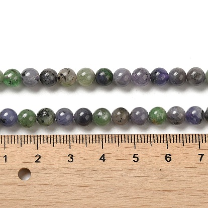 Brins de perles naturelles de tanzanite, ronde