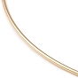 Laiton étoffe collier de lien, collier rigide minimalisme, anneau