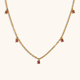 Collier pendentif griffe élégant avec bijoux en chaîne en acier inoxydable plaqué or k