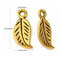 Tibetan Style Alloy Charms, Leaf, Lead Free and Cadmium Free