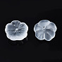 Transparent Frosted Glass Beads, Flower