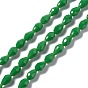Faceted Glass Beads Strands, Teardrop