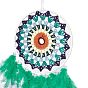 Iron Woven Web/Net with Feather Pendant Decorations, with Plastic Beads, Covered with Leather and Cotton Cord, Flat Round