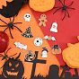 28Pcs 14 Styles Halloween Theme Alloy Enamel Pendants, Mixed Shapes, Mixed Color