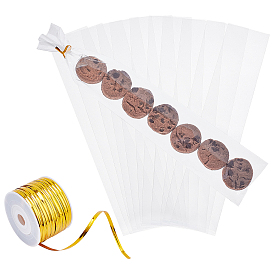 ARRICRAFT 1 Roll Plastic Wire Twist Ties, with Iron Core and 200Pcs OPP Cellophane Bags