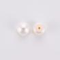 Perlas naturales perlas de agua dulce cultivadas, grado 3 un, medio-perforado, Rondana plana