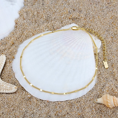925 браслет-цепочка из стерлингового серебра с прямоугольной подвеской, женские украшения для летнего пляжа, с печатью s925
