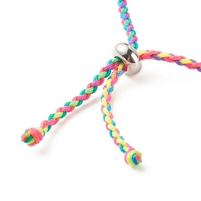 Bracelet en fil de nylon tressé, avec 201 perles en acier inoxydable pour la fabrication de bracelets à glissière
