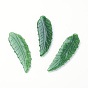 Natural Jade Big Pendants, Dyed, Leaf