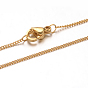 304 Stainless Steel Twisted Chain Necklaces, with Lobster Claw Clasps, 17.7 inch(45cm), 1mm