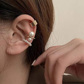 Elegant Minimalist Non-pierced Ear Clip - Delicate, Ethereal, Petite Ear Cuff for Women.