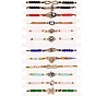 12шт 12 стиль сердце бесконечность черепаха крест плетеные браслеты из бисера набор с сглаза, регулируемые составные браслеты для женщин
