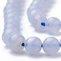 Natural Blue Chalcedony Bead Strands, Round