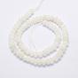 Natural White Jade Beads Strands, Rondelle, Faceted, Dyed