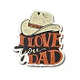 Большие подвески из осинового дерева с принтом на день отца, ковбойская шляпа со словом "я люблю папу"