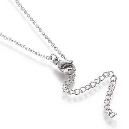 Ожерелье с кулоном из кубического циркония, с 304 кабельными цепочками из нержавеющей стали, чайник