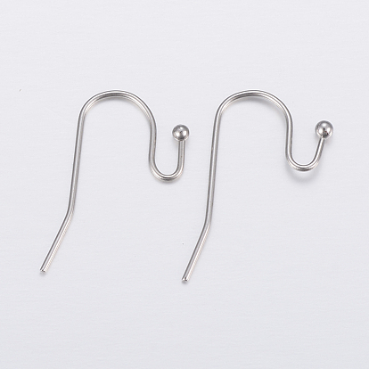 Ion Plating(IP) 304 Stainless Steel Earring Hooks, Ear Wire