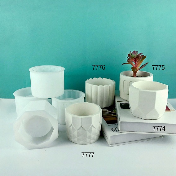 DIY Column Succulent Planter Silicone Molds, Vase Molds, Resin Casting Molds, for UV Resin, Epoxy Resin Craft Making